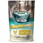 Kreminiai kačių skanėstai Bogar Simply Wild su vi&scaron;tiena, 5 x 15 g