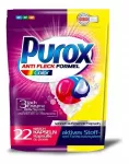 Skalbimo kapsulės Purox Colour, 22 vnt.