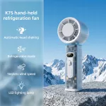 Mini stalo ventiliatorius K75 su osciliacija ir LED ap&scaron;vietimu