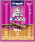 Katės skanėstai VITAKRAFT Cat Stick Mini, kalakutiena ir ėriena, 3 vnt.