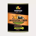 &Scaron;unų konservai su jautiena BENEFOOD ECONOMIC FARM, 1240 g