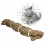 Balkono tinklas katėms, 8x3 m, sustiprintas viela, akutės 30x30 mm, 80 g