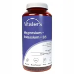 Maisto papildas Vitaler's su magniu 100 mg, kaliu 150 mg, B6 vitaminu 6 mg, 120 kapsulių