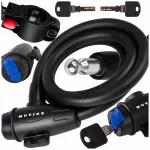 Dviračio spynelė MUVIKE FLEX 1200/12K, 120 cm, 12 mm, su raktu, su laikikliu