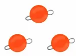Volframiniai Kamatsu Red Fluo 3 g plūdurai, 3 vnt.
