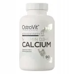 Maisto papildas OstroVit Vitamin D3 + K2, kalcio tabletės, 90 vnt.