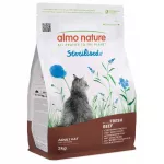 Sausas pa&scaron;aras sterilizuotoms katėms Almo Nature, jautiena, 2 kg