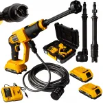 Akumuliatorinė auk&scaron;to slėgio plovimo įranga, 150 PSI, 2 akumuliatoriai, 21V