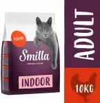Sausas pa&scaron;aras katėms Smilla Indoor su pauk&scaron;tiena, 10 kg