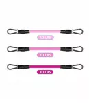 Treniruočių gumų rinkinys Shein PINK, 3 vnt., 34 cm