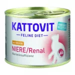 Drėgnas pa&scaron;aras katėms su inkstų nepakankamumu Kattovit su vi&scaron;tiena, 185 g