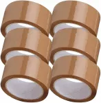 Ruda lipni pakavimo juosta 48 mm x 66 m, 6 vnt., stipri, Solvent