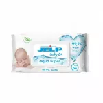 Drėgnos servetėlės JELP Baby 0+ jautriai odai, 99,9% vandens, 64 vnt.