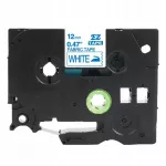 Lyginimo juostelė Brother TZE-FA3, 12 mm x 3 m, balta su mėlynu užra&scaron;u