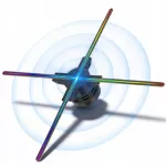 3D WiFi hologramų projektorius 520x520 mm 624 LED reklamos įrenginys