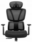 Ergonominė biuro kėdė Hell's Chair HC-1043, juoda, audinys