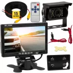 Automobilio galinio vaizdo kamera su 7" LED monitoriumi, IP67, 15 m kabeliu, BUS TIR