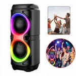 Ne&scaron;iojama kolonėlė su LED, Bluetooth, karaoke, FM radiju ir USB