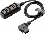 Energijos daliklis D-Tap 1 į 4, 64 cm kabelis be veidrodinio фотоапараto