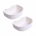 Dviejų dubenėlių rinkinys &scaron;unims, tvirtas, lėto ėdimo, kelioninis, baltos spalvos