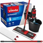 Grindų &scaron;luota VILEDA ULTRAEASY su mikropluo&scaron;tu, kibiru ir i&scaron;gręžėju, 2in1 rinkinys