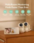Vaizdo kūdikio stebėjimo kamera Momcozy BM01, 1080p, 5000mAh baterija