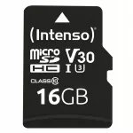 MicroSD atminties kortelė Intenso UHS-I Professional 16GB su SD adapteriu