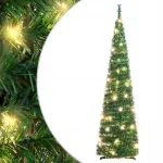 Dirbtinė Kalėdų eglutė su LED, 120 cm, žalia