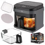 Kar&scaron;to oro gruzdintuvė Eldom FR500, stiklinis indas, 5,5 l, 1200 W