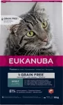 Sausas kačių pa&scaron;aras EUKANUBA Grain Free su la&scaron;i&scaron;a, suaugusioms katėms, 10 kg