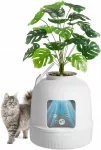 Katės tualetas vazone su anglies filtru, 70 cm, baltas