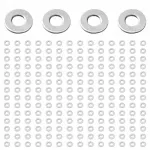 Plok&scaron;čiosios poveržlės M2x5x0,5 mm, nerūdijantis plienas 304, 200 vnt. rinkinys