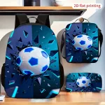 Vaiki&scaron;ka futbolo kuprinė su mėlynu fonu ir rankine per petį