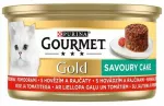 Katėms skirtas pa&scaron;tetas Gourmet Gold su jautiena ir pomidorais, 85 g
