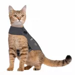 Katėms skirtas pilkas &scaron;varkelis Thundershirt, M dydis, Thunderworks