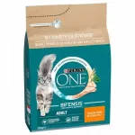 Sausas pa&scaron;aras katėms Purina One Adult su vi&scaron;tiena, 2,8 kg
