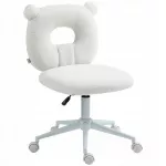 Ergonomi&scaron;ka biuro kėdė su auk&scaron;čio reguliavimu, balta, Teddy Vlies