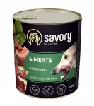 &Scaron;unų konservai visų veislių i&scaron;rankiems &scaron;unims, 4 mėsos skoniai, 800 g