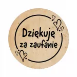 Lipdukai &bdquo;Thank you for your trust&ldquo;, 48 vnt., verslui, rankų darbo siuntoms
