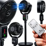 Grindinis ventiliatorius MEGASILENT su nuotolinio valdymo pultu ir LED