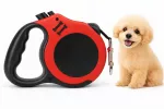 Automatinis gyvūnų pavadėlis Flexi, i&scaron;traukiamas, su fiksatoriumi, 5 m, iki 20 kg, raudonas