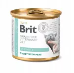 Katėms skirti BRIT veterinariniai struvitiniai konservai su kalakutiena ir žirniais, 200 g
