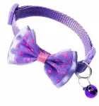 Antkaklis &scaron;unims ir katėms su kaspinu, 32 cm, violetinis