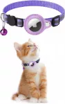 At&scaron;vaitinis antkaklis katėms ir mažiems &scaron;unims, AirTag, 22&ndash;34 cm, violetinis