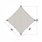 Pavėsinė Tatonka Tarp 3 Tc, 400x400 cm, smėlio spalvos