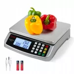 Virtuvinės svarstyklės Gastronomy 40 kg INOX LCD Tara PCS USB 1 g skaitmeninės