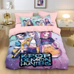 Patalynės užvalkalų komplektas &bdquo;KPop Demon Hunters Huntrix&ldquo;, 160x200 cm, mergaiti&scaron;kas dizainas