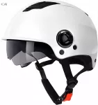 Motociklininko &scaron;almas Westt, baltas, L-XL (59-62 cm)