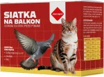 Balkono tinklas katėms, 50 mm akys, be gręžimo, 6 x 2 m