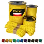 Paracord virvė EDCX 4 mm, 15 m, geltona, pagaminta Lenkijoje